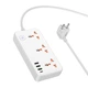 Сетевой удлинитель Hoco AC8A 1.5м 2500Вт 3USB Type-C белый - изображение 3