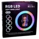 Лампа RGB 26 см 10 режимів USB пластик для фото та відео MJ26 чорний - зображення 2