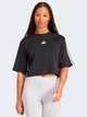 Футболка хлопковая оверсайз короткая женская Adidas W 3S Sj Tlr T JD4998 M Black/White (4067902972183) - изображение 1