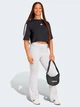 Футболка хлопковая оверсайз короткая женская Adidas W 3S Sj Tlr T JD4998 M Black/White (4067902972183) - изображение 3