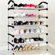 Стеллаж для хранения обуви 5 полок Shoe rack Черный SKLM-16-5 - изображение 1