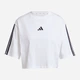 Футболка хлопковая оверсайз короткая женская Adidas W 3S Sj Tlr T JD4999 M White/Black (4067902192628) - изображение 11