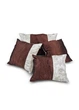 Комплект декоративних подушок Firanka Damask 57х37см 1шт, 40х30см 1шт, 38х38см 2шт молочні з коричневим (п_0865) - зображення 1