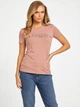 Жіноча футболка Guess (7626741011384) Pepper Metallic Logo M коричнева (чайна троянда) - зображення 1