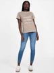 Жіноча футболка Guess (7620837164800) Halie Crewneck Rhinestone S бежева - зображення 2