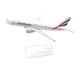 Модель літака Boeing 777 Emirates 1:400 металева лита колекційна модель пасажирського авіалайнера 16 см - зображення 5