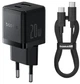 Зарядное устройство Baseus Palm Fast Charger USB-C +USB 20W (USB-C to USB-C 60W Cable) Black (P10111608113-01) - изображение 1
