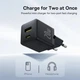 Зарядное устройство Baseus Palm Fast Charger USB-C +USB 20W (USB-C to USB-C 60W Cable) Black (P10111608113-01) - изображение 5