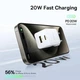 Зарядное устройство Baseus Palm Fast Charger USB-C +USB 20W (USB-C to USB-C 60W Cable) White (P10111608213-01) - изображение 4