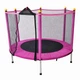 Батут дитячий Fitonix SafeJump 140 см із захисною сіткою та 6 опорами, рожевий, для активних ігор дітей - изображение 2