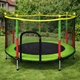 Батут дитячий Fitonix SafeJump 140 см із захисною сіткою та 6 ніжками, зелений для активних ігор дітей - изображение 3