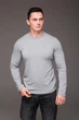 Лонгслив мужской базовый R.A. Long Light-Grey светло-серый 2478-S - изображение 1