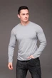 Лонгслив мужской базовый R.A. Long Light-Grey светло-серый 2478-S - изображение 3