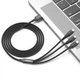 Кабель XO 3in1 USB - Lightning+MicroUSB+Type-C 1.2 м чорний - зображення 2