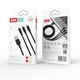 Кабель XO 3in1 USB - Lightning+MicroUSB+Type-C 1.2 м чорний - зображення 3