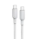 Кабель XO PVC Shiny Colorful Type-C to Type-C 60W 1м білий XO-NB-Q250B-White - зображення 1