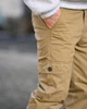 Брюки джоггеры мужские Stone Island бежевый ВТ5351, стрейч коттон, карго карманы, манжеты резинка 34 - изображение 6