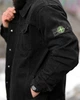 Куртка джинсовая мужская Stone Island черная ВТ5350, плотный коттон, классический крой, городская М - изображение 6