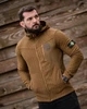 Флисовая кофта Stone Island ПП8056 коричневая Polar с капюшоном прессованный флис S - изображение 2