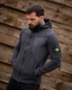 Флисовая кофта Stone Island ПП8056 серая Polar с капюшоном прессованный флис M - изображение 2