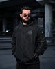 Мужская ветровка карман Stone Island черная весенняя, складывается в карман, водоотталкивающая, капюшон M - изображение 1