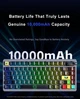 Механічна бездротова (Bluetooth + 2,4G) клавіатура з HOT SWAP Aula NOVA75, 1.14" Screen, 10000mAh, RGB , УКР/АНГЛ Чорна/Black Frosted Translucent (NOVA75BFT) - зображення 4