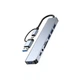 Концентратор Dynamode USB-C/A 8-in-1 1xUSB-C + 1xUSB 3.0 + 3xUSB 2.0 + 3.5mm audio + SD/TF Silver (BYL-2218TU) (343473) - зображення 1