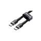 Дата кабель USB-C to USB-C 2.0m USB 3.1 3A grey-black Baseus (CATKLF-HG1) (342966) - изображение 3