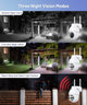 Купольная Беспроводная Wi-Fi камера видеонаблюдения Galyou Y4 2K для улицы - изображение 5
