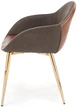 Стілець для кухні та вітальні Halmar K304 Темно-сірий з коричневим (5905248118058) - зображення 6