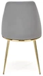 Стілець для кухні та вітальні Halmar K460 із золотим каркасом Сірий (5905248119895) - зображення 6