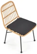 Krzesło do kuchni i salonu Halmar K401 z rattanu Naturalne/Czarne (5905248119338) - obraz 5