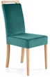Krzesło do kuchni i salonu Halmar Clarion Ciemnozielone/Dąb miodowy (5905248133082) - obraz 1