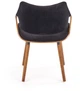 Стілець для кухні та вітальні Halmar K396 із підлокітниками Горіх/Чорний (5905248121546) - зображення 5