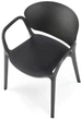 Krzesło do kuchni Halmar K491 plastikowe z podłokietnikami Czarne (5905248125858) - obraz 6