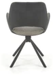 Стілець для кухні та вітальні Halmar K494 обертальний Попелястий/Чорний (5905248125933) - зображення 14