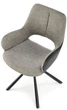 Стілець для кухні та вітальні Halmar K494 обертальний Попелястий/Чорний (5905248125933) - зображення 15