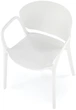 Стілець для кухні Halmar K491 пластиковий з підлокітниками Білий (5905248125841) - зображення 16