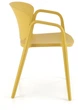 Krzesło do kuchni Halmar K491 plastikowe z podłokietnikami Musztardowe (5905248125865) - obraz 15