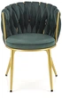 Стілець для кухні та вітальні Halmar K517 зі золотим каркасом Темно-зелений (5905248126350) - зображення 12