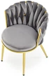 Krzesło do kuchni i salonu Halmar K517 ze złotym stelażem Popielate (5905248126367) - obraz 16