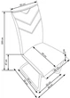 Krzesło do kuchni i salonu Halmar K224 na płozach Popielate (5905248117419) - obraz 2
