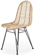 Krzesło do kuchni i salonu Halmar K337 z rattanu Naturalne (5905248118485) - obraz 1
