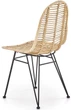 Krzesło do kuchni i salonu Halmar K337 z rattanu Naturalne (5905248118485) - obraz 3