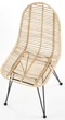 Krzesło do kuchni i salonu Halmar K337 z rattanu Naturalne (5905248118485) - obraz 7