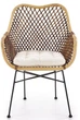 Стілець для кухні та вітальні Halmar K336 з ротангу Натуральний (5905248118461) - зображення 7