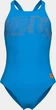 Купальник слитный для девушек Arena GRAPHIC SWIMSUIT V BACK голубой Дит 128 см - изображение 6