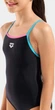 Купальник слитный для девушек Arena SWIMSUIT LIGHT DROP SOLID черный Дети 116 см - зображення 3