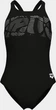 Купальник слитный для девушек Arena GRAPHIC SWIMSUIT V BACK черный, белый Дит 128 см - изображение 7