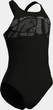 Купальник слитный для девушек Arena GRAPHIC SWIMSUIT V BACK черный, белый Дит 128 см - изображение 8